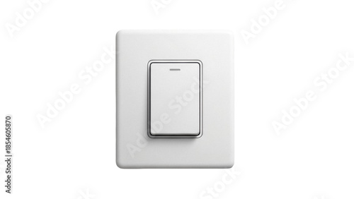 Foto Modern white light switch isolated PNG on transparent background, electrical fix
