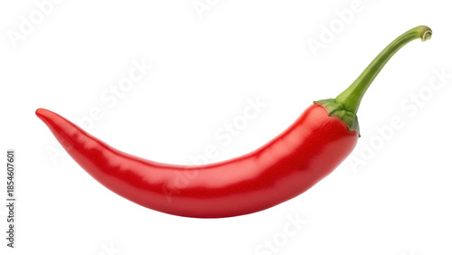 Canvas Print Red chili pepper PNG isolated on transparent background, spicy ingredient for co