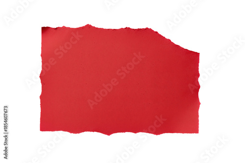 Wallpaper Mural Torn red paper sheet with uneven edges isolated Torontodigital.ca