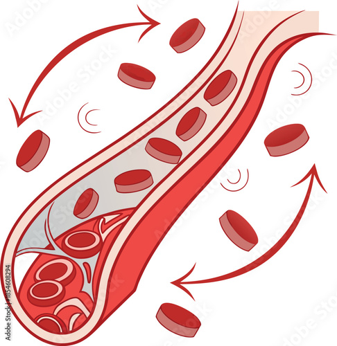 Medical professional in lab coat analyzing blood sample under microscope in modern clinical laboratory setting