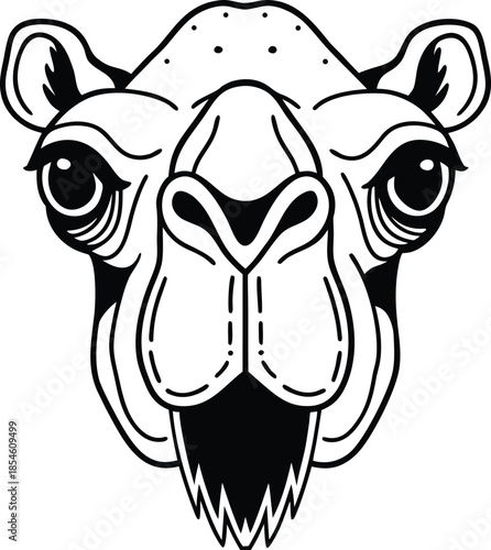 camel animal silhouette vector illustration
