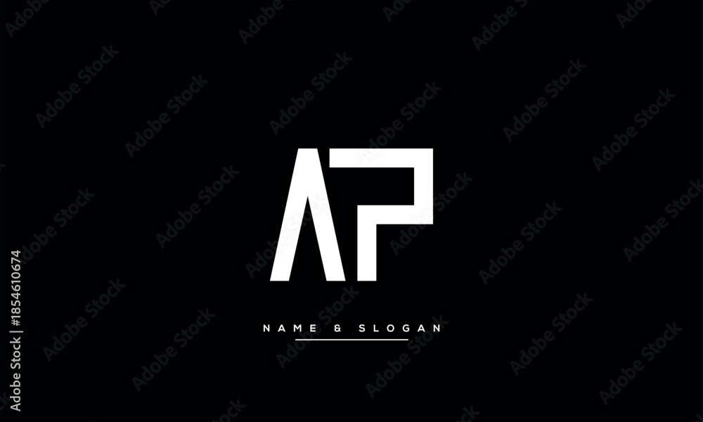 Obraz premium AP, PA, A, P Abstract Letters Logo Monogram