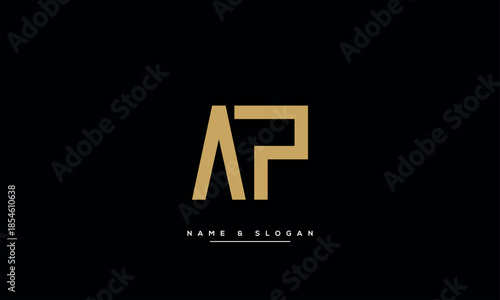 AP, PA, A, P Abstract Letters Logo Monogram