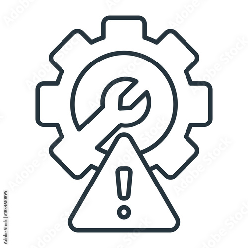 Defect Outline Icon Vector Illustration