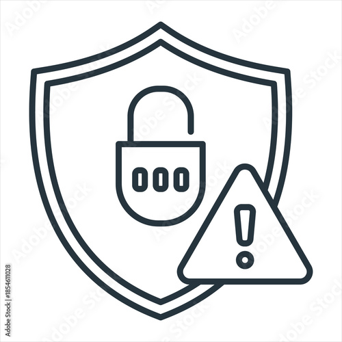 Risk Mitigation Outline Icon Vector Illustration