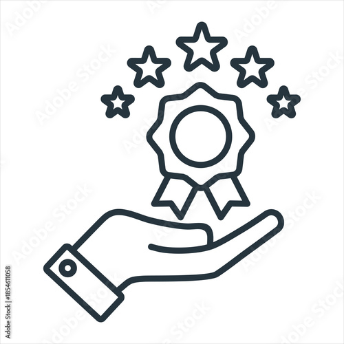 Quality Outline Icon Vector Illustration