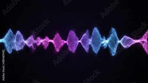 Dynamic Digital Audio Visualization with Pulsating Neon Waveforms and Energetic Light Streaks