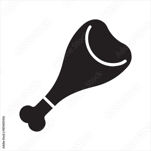Meat Leg With Bone Icon Vector Illustration