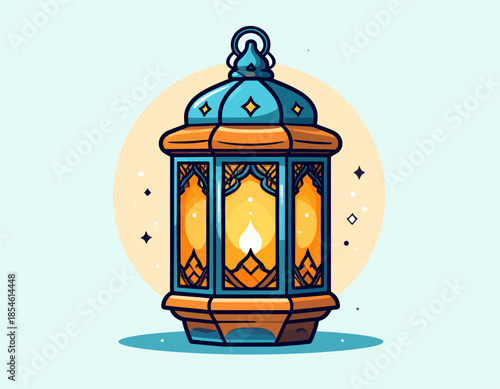 Vintage metal lantern on a wall isolated on a white background