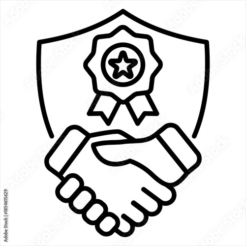 Trustworthy Outline Icon Vector Illustration