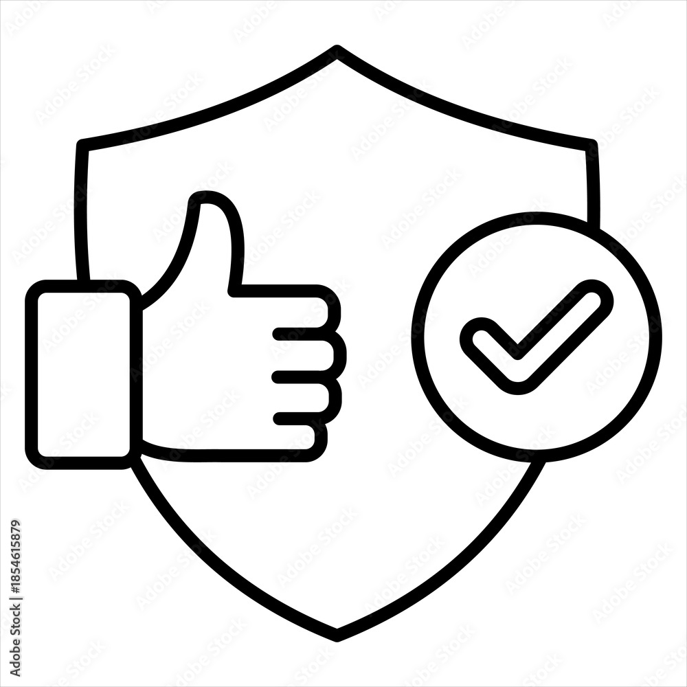 Obraz premium Reliable Outline Icon Vector Illustration