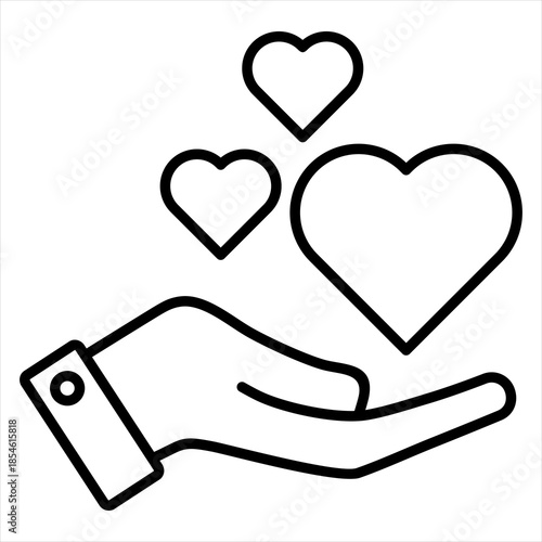 Honesty Outline Icon Vector Illustration