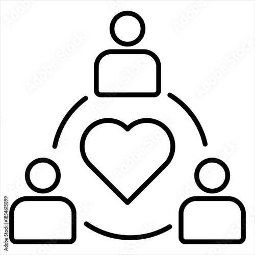 Sincerity Outline Icon Vector Illustration