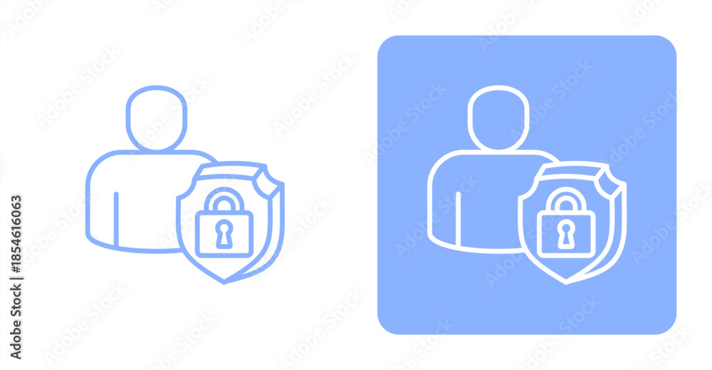 Fototapeta premium Identity Line , Two-tone color and contrasting background icon illustration