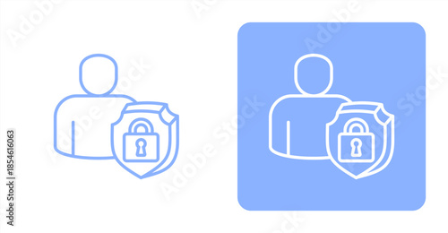 Identity Line , Two-tone color and contrasting background icon illustration