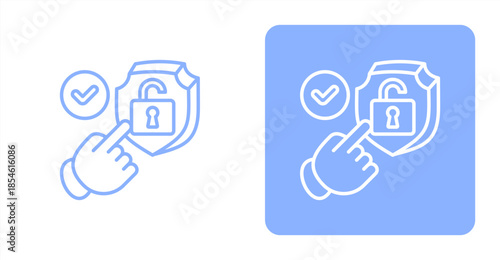 Access Line , Two-tone color and contrasting background icon illustration