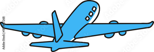 The rear view of an airplane flying