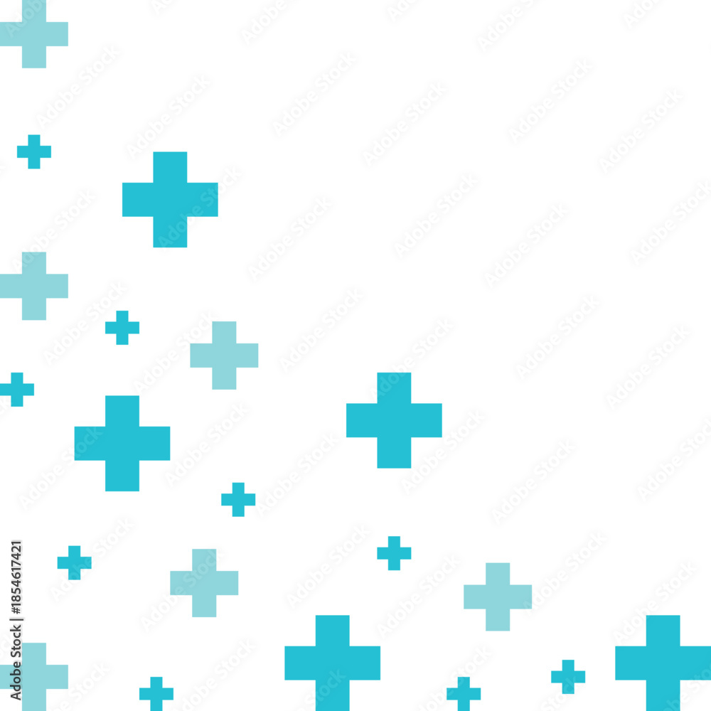 Fototapeta premium Medical Cross Pattern Corner