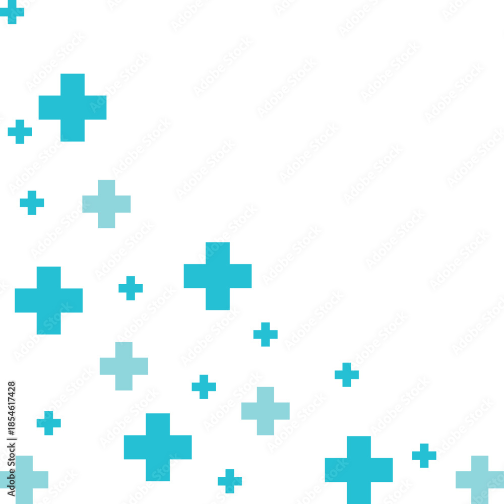 Obraz premium Medical Cross Pattern Corner