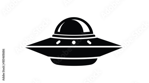 Classic flying saucer design a retro space exploration image silhouette