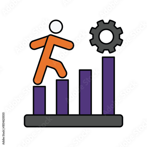 Productivity  icon with white background vector stock illustration