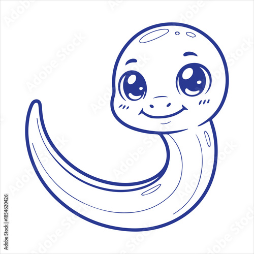 Adorable Eel Cartoon