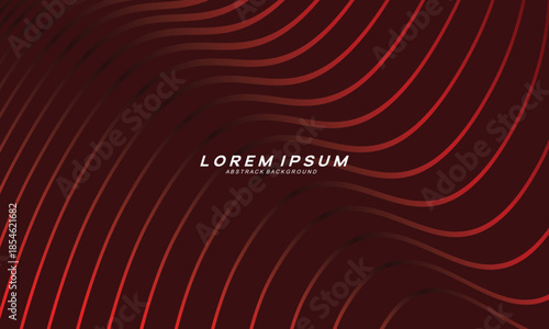 Abstract red glowing geometric lines on dark red background. Modern shiny red curved lines pattern. Futuristic technology concept, suitable for covers, posters, banners, brochures, websites, etc.	
