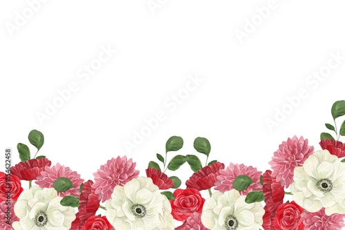 Animated watercolor flower background. A beautiful Animation