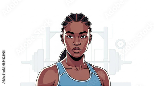 Woman in Athletic Wear Standing in Front of Gym Equipment