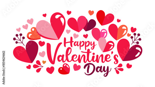 Happy valentine's day hearts