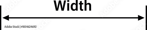 Measuring width with double headed arrow