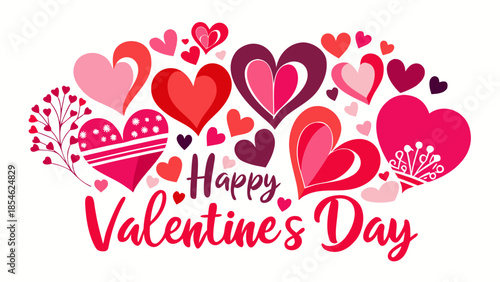 Happy valentine's day hearts