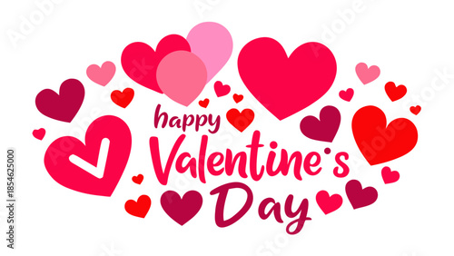 Happy valentine's day with hearts