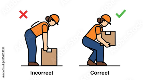 Proper lifting techniques for safety and injury prevention at work