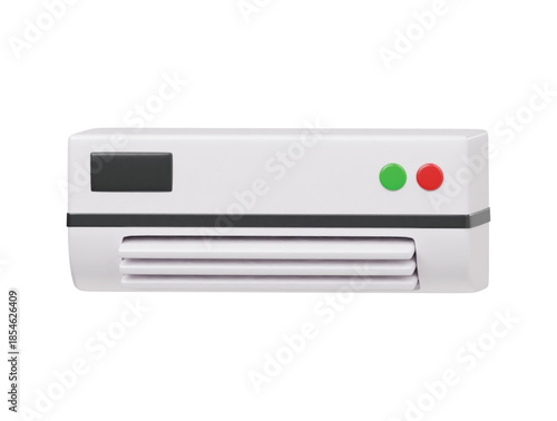 Air conditioner icon 3d render illustration