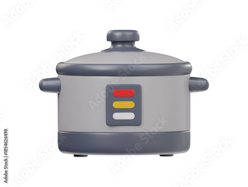 Electrical mini rice cooker icon 3d render