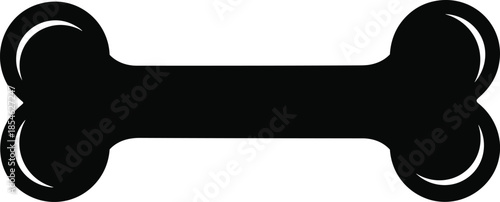 Dog, bone, silhouette, vector, illustration, black, pet, chew, toy, isolated, white, background, animal, puppy, treat, icon, design, symbol, canine, accessory