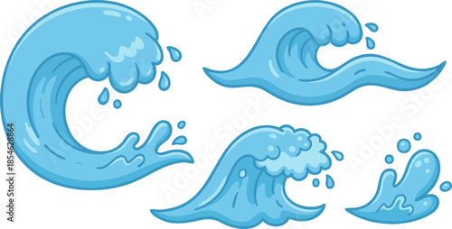 Waves crashing against the shore in a serene ocean landscape viewed from a distance