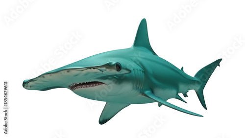 Принти на полотні Hammerhead shark PNG isolated on transparent background, marine predator with di
