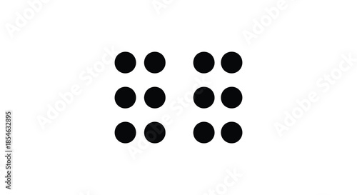 A minimalist arrangement of nine black circles on a white background a striking silhouette