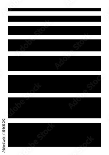 黒の細い線と太い線･四角い黒塗りの囲みのセット - 機密書類や開示文書、個人情報保護のパーツ素材集