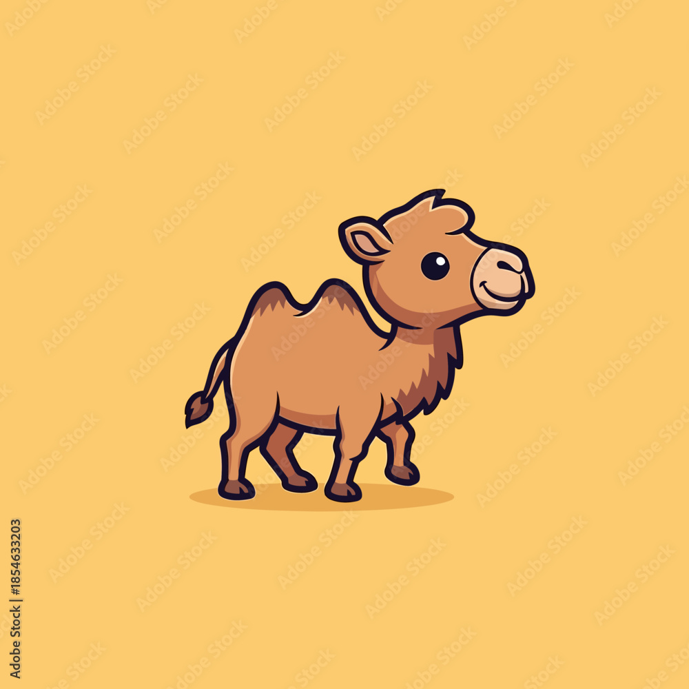 Fototapeta premium Cute Cartoon Camel Illustration.
