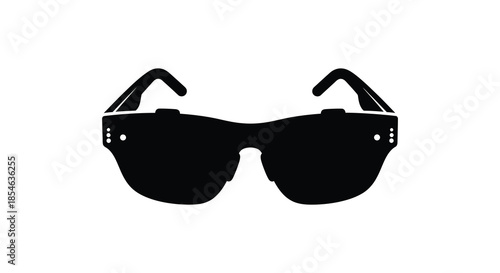 A striking black and white image of modern sunglasses a bold fashion accessory silhouette