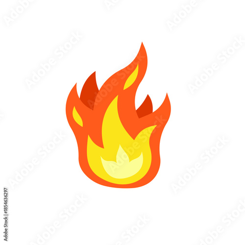 Vector illustration of a burning fire flame icon