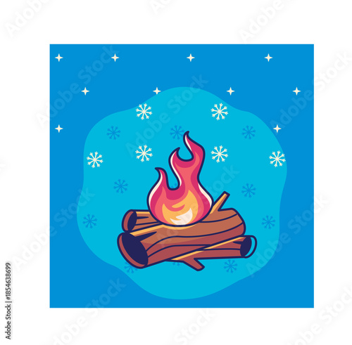 wooden fire