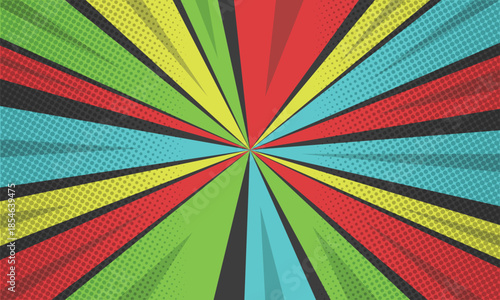 Flat Design Colorful Comics Background