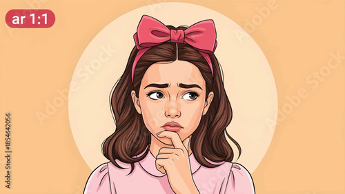 Young Woman Thinking Deeply About Important Decisions