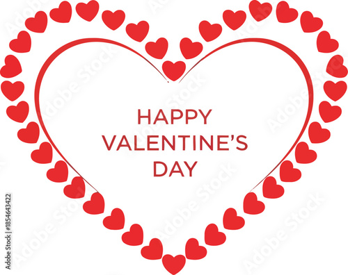 Celebrate love with this happy valentine's day heart illustration, perfect for romantic greetings