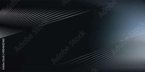 Luxury Elegant Super Car Automobile Urban Design Background. Premium Black Silver Metallic Shine lines Effect Display showroom in store. Luxurious Brand Royal High Standard Award Background Template