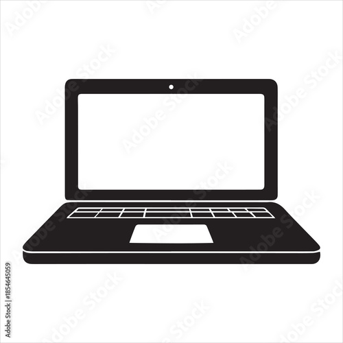 laptop silhouette vector illustration